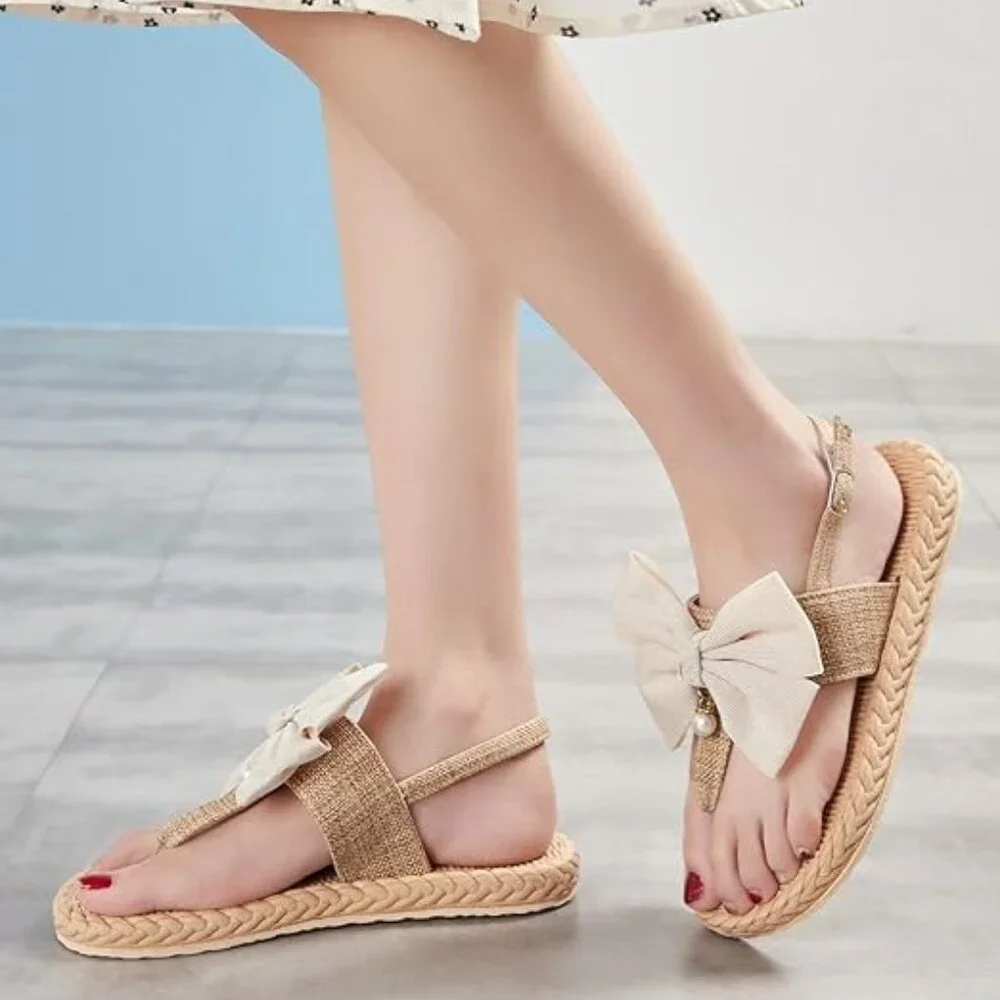 Women's Bow Pearl Sandals
